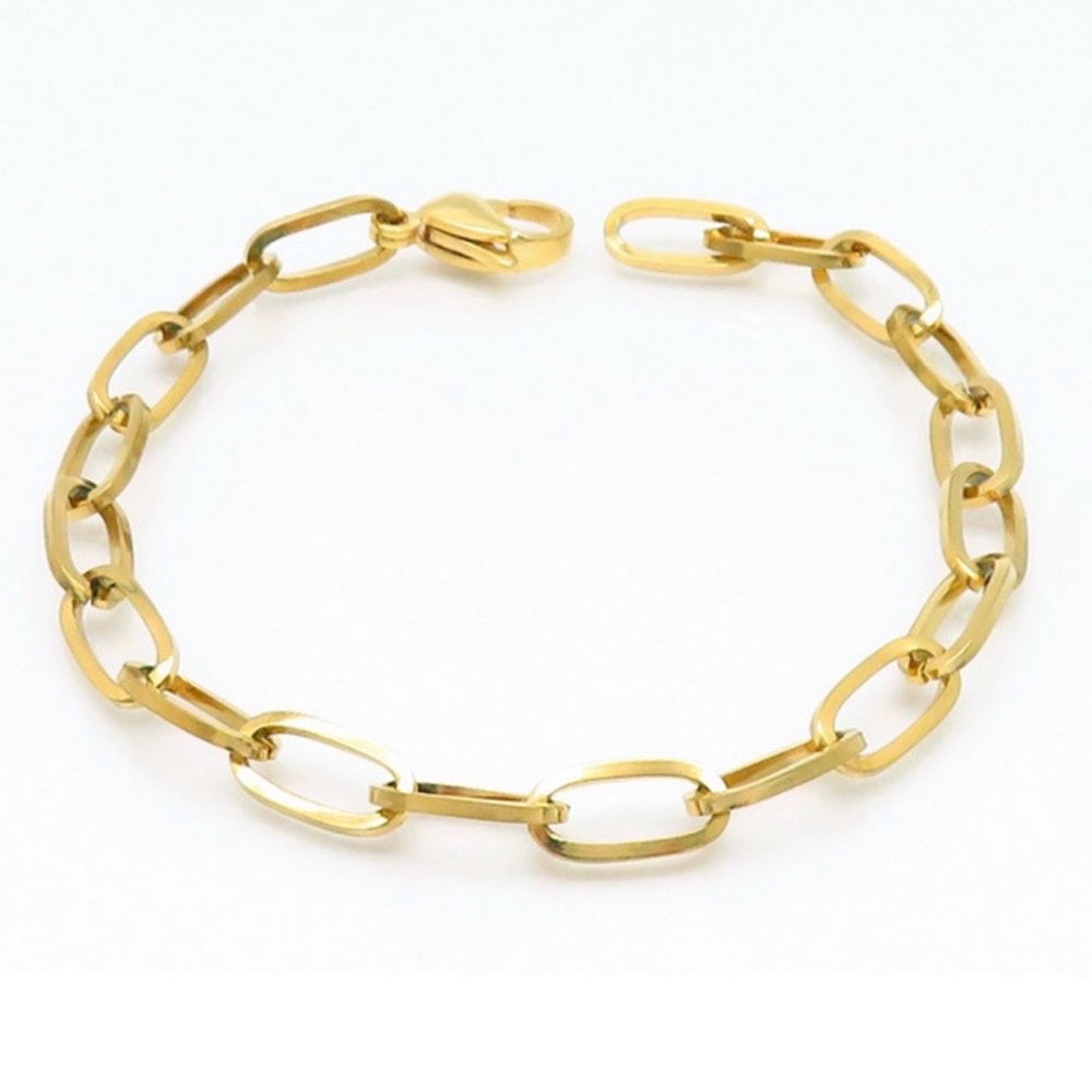 Paperclip Bracelet Gold Plated NWT - Picture 2 of 3
